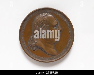 Restauro della statua di Enrico IV sul Pont-Neuf, 1817, Andrieu, Bertrand o Jean-Bertrand, incisore in medaglie, Array, Numismatic, Medal Foto Stock