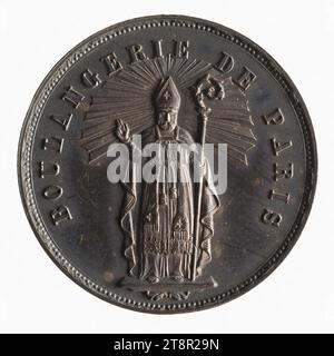 Boulangerie de Paris, XIX secolo, Numismatic, Token, Silver, dimensioni - pezzo: diametro: 2,8 cm, peso (dimensione tipo): 8,11 g. Foto Stock