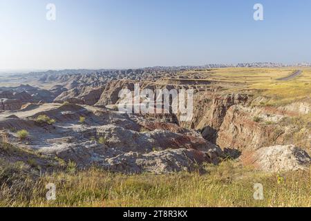 Vista sulle Badlands, viste dal Big Badlands Overlook Foto Stock