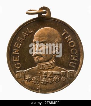 General Trochu: Patriotic Union, 1870, Array, Numismatic, Medal, rame, Gilt = doratura, dimensioni - pezzo: diametro: 2,8 cm, peso (dimensione tipo): 6,99 g. Foto Stock