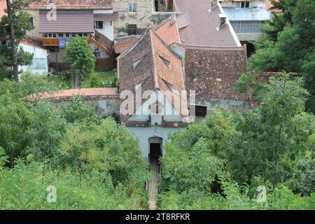 Vista del Bastione dell'innesto dalla Torre Bianca, Brasov, Romania Foto Stock