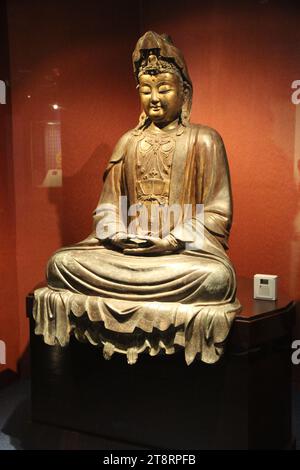 Avalokitesvara Bodhisattva, Ming, Collezione d'Arte buddista, Museo del Palazzo, Taipei, Taiwan Foto Stock