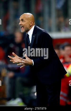 Leverkusen, Fussball, Männer, Men Länderspiel, EM-Qualifikation in der Bay-Arena in Leverkusen 20.11.2023 Ucraina:Italien 0:0 Trainer Luciano SPALLETTI (ITA) foto: Norbert Schmidt, Duesseldorf Foto Stock