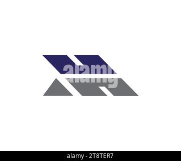 Logo HM, logo HW, modello vettoriale di design con logo M. Illustrazione Vettoriale