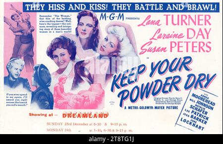 LANA TURNER LARAINE DAY e SUSAN PETERS in KEEP YOUR POWDER DRY 1945 Director EDWARD BUZZELL Metro Goldwyn Mayer (MGM) Foto Stock