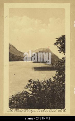 Cartolina. Lake Howden Wakatipu, te Anau Track, N.Z. cartolina del Dominion of New Zealand. London Bookstall, Dunedin e Queenstown. CA 1910, mostra una vista fotografica di un angolo del lago Foto Stock