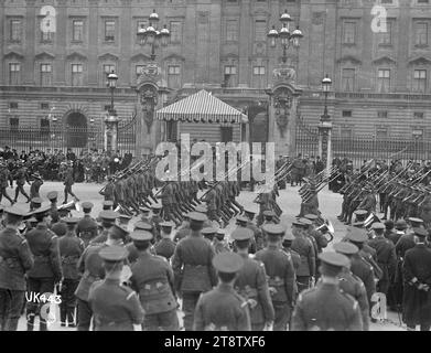 Nuova Zelanda truppe marzo passato Buckingham Palace dopo la I guerra mondiale, 1919 Foto Stock