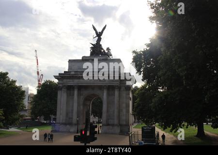 London Wellington, New Zealand Monument, Londra, Inghilterra, Regno Unito Foto Stock