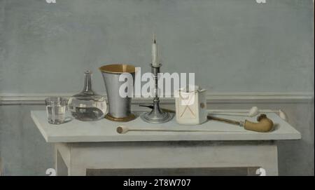 Nils Schillmark, 26.6,1745, Skellefteå, Svezia, 7,2.1804, Loviisa, natura morta con candela, 1795 - 1797, 64 x 111,5 cm, olio, olio su tela Foto Stock