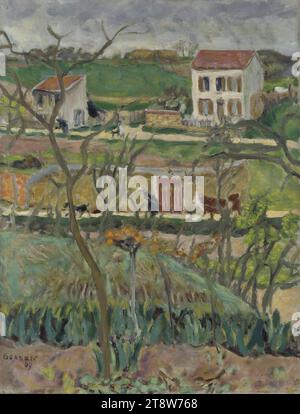 Pierre Bonnard, 30.10.1867, Fontenay-aux-Roses, Francia, 23.1,1947, Cannet, France, Rainy Landscape, Landscape in Rainy Weather, 1909, 64 x 49 cm, olio, olio su tela Foto Stock