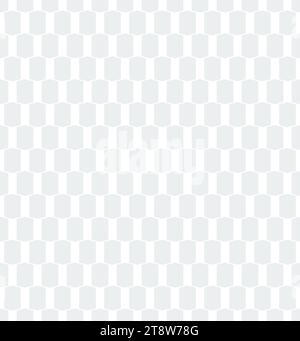 Modello esagonale. Ripetizione geometrica vettoriale senza interruzioni. Grafica vettoriale di mesh esagonale astratta. Argento e bianco. Sfondo sottile. Illustrazione Vettoriale