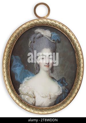 Francesco Dumont, 7,1.1751, Lunéville, 27.8,1831, Parigi, contessa di Provenza, 1771 - 1831, 4,6 x 3,9 cm, avorio Foto Stock