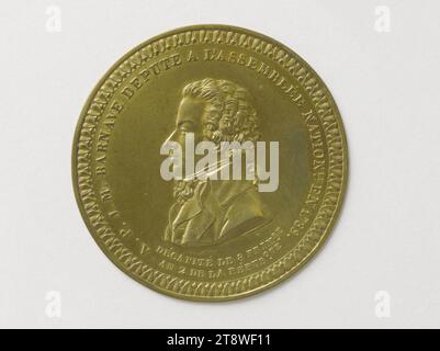 Antoine Barnave (1761-1793), deputato all'Assemblea Costituente (1789-1791), Liénard, P. G., Array, Numismatics, medaglia, dimensioni - lavorate: diametro: 4,5 cm Foto Stock