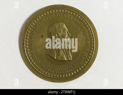 Auguste Marie Henri Picot de Dampierre (1756-1793), generale, Liénard, P. G., Medal Engraver, array, Numismatic, Medal, diametro: 5 cm, peso (dimensione tipo): 6,96 g. Foto Stock