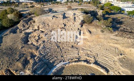 Antico anfiteatro ellenistico in Paphos, Cipro. Foto Stock