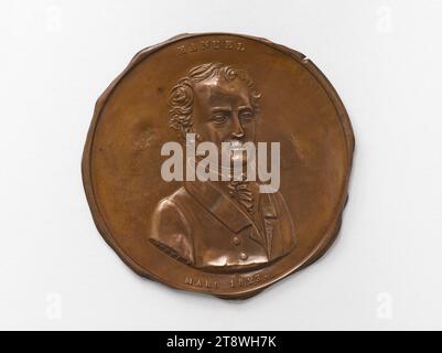 Jacques-Antoine Manuel (1775-1827), membro del Parlamento (1815, 1820-1823), marzo 1823, Morel, Array, numismatico, Medaglia, diametro: 7 cm, peso (tipo dimensione): 4,19 g. Foto Stock