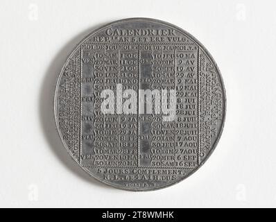 Calendario dell’anno V, 1796, Tiolier, Pierre-Joseph, incisore in medaglie, array, Numismatic, Medal, peso (dimensione tipo): 26,94 g, diametro: 4,5 cm Foto Stock
