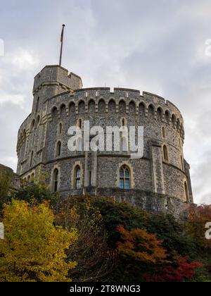 Torre Rotonda del Castello di Windsor, Castello di Windsor, Windsor, Berkshire, Inghilterra, REGNO UNITO, REGNO UNITO. Foto Stock