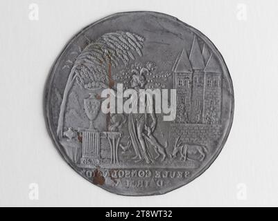 Irma's Sole Consolation', Allegoria di Madame Royale, Anonimo, Array, Numismatics, Medal, dimensioni - pezzo: diametro: 6 cm Foto Stock