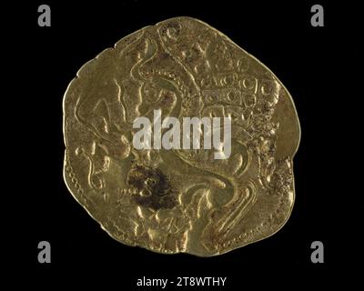 Stater of the Parisii, i secolo a.C., Anonimo, incisore in medaglie, Array, Numismatica, monete, dimensioni - pezzo: diametro: 2,66 cm, peso (tipo dimensione): 6,86 g. Foto Stock