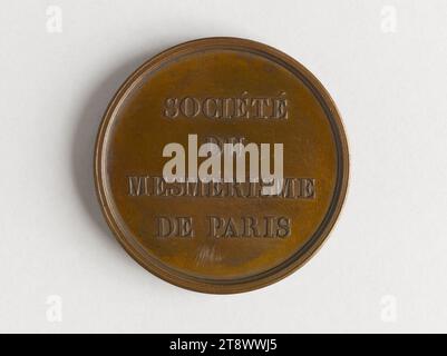 Franz Anton Mesmer (1734-1815), medico austriaco, 1836, Borrel, Valentin Maurice, Medal Engraver, Array, Numismatics, Medal, Dimensions - Work: diametro: 2,8 cm, peso (tipo dimensione): 10,31 g. Foto Stock