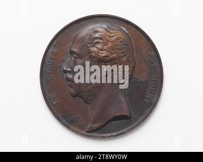 Charles Auguste Louis Joseph Demorny, noto come Conte di Morny, che divenne Duca di Morny (1811-1865), finanziere e politico francese, Caqué, Armand-Auguste, incisore in medaglie, Numismatica, Medal Foto Stock