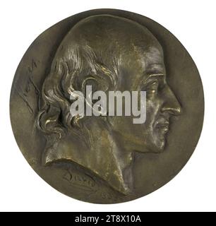 Ritratto di Emmanuel-Joseph Sieyes (1748-1836), abate e politico, David d'Angers, Pierre-Jean, Scultore, nel 1835, Ottocento, Scultura, Medaglione (scultura), dimensioni - opera: diametro: 16,2 cm Foto Stock