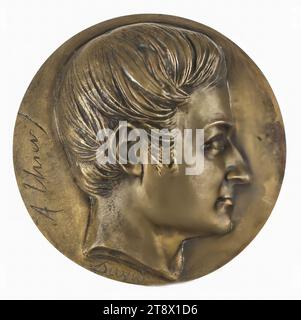 Ritratto di Louis-Adolphe Thiers (1797-1877), statista e storico, David d'Angers, Pierre-Jean, Scultore, Thiébaut Frères, Foundryman, XIX secolo, Scultura, Medallion (scultura), dimensioni - pezzo: diametro: 15,5 cm Foto Stock