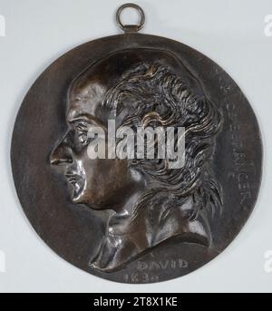 Ritratto di Pierre-Jean de Béranger (1780-1857), cantante, David d'Angers, Pierre-Jean, Sculptor, Eck e Durand, fondatore, Array, Sculpture, Medallion (scultura), dimensioni - pezzo: diametro: 14 cm Foto Stock