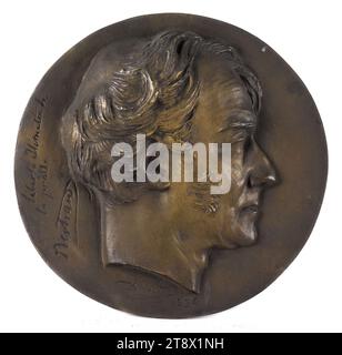 Ritratto di Henri-Gratien, conte Bertrand (1773-1844), generale e vice, David d'Angers, Pierre-Jean, scultore, nel 1834, XIX secolo, Scultura, Medallion (scultura), dimensioni - pezzo: diametro: 16,9 cm Foto Stock