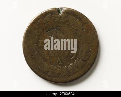 Moneta da decime, anno V (1797), Dupré, Augustin o Auguste, incisore in medaglie, array, Numismatics, Currency, Paris, dimensioni - Opera: diametro: 3,1 cm, peso (tipo dimensione): 19 g. Foto Stock