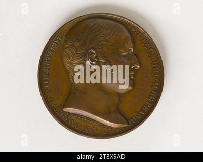 Louis Nicolas d'Avout, dit Davout, Duca di Auerstaedt, Principe di Eckmühl, (1770-1823), maresciallo dell'Impero, Gavedell, Geanny, Petit (incisore in medaglie), incisore in medaglie, Numismatica, Medaglia, dimensioni - lavoro: diametro: 4,1 cm, peso (tipo dimensione): 38,08 g. Foto Stock