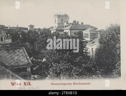 19°, Hohe Warte 38-40 - Istituto centrale di Meteorologia e Geodinamica, cartolina fotografica, Sperlings Postkartenverlag (M. S.), produttore, 1900-1905, cartone, collotipo, altezza x larghezza 9 x 14 cm, scienza e tecnologia, 19: Döbling, The Vienna Collection Foto Stock