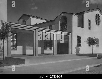 Seipel-Dollfuß-Gedächtniskirche (15°, Vogelweidplatz 7), vista esterna, Martin Gerlach jun. (1879-1944), fotografo, Clemens Holzmeister (1886-1983), architetto, datato intorno al 1934-1936, vetro, negativo, altezza 17,8 cm, larghezza 23,8 cm, architettura, XV distretto: Rudolfsheim-Fünfhaus, chiesa (esterno), Seipel-Dollfuß-Gedächtniskirche, la collezione di Vienna Foto Stock