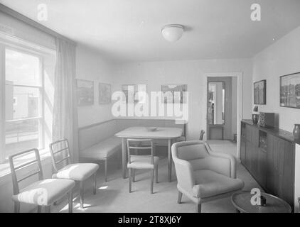 Werkbundsiedlung, casa 8 (Veitingerg. 79), vista interna, Martin Gerlach jun. (1879-1944), fotografo, Josef Hoffmann (1870-1956), architetto, 1932, vetro, negativo, altezza 17,8 cm, larghezza 23,8 cm, architettura, Vienna rossa, mostre, alloggi, 13: Hietzing, architettura civica; edifici; appartamenti - AA - architettura civica: interni, mobili ed effetti domestici, interni  raffigurazione di un edificio, la collezione Vienna Foto Stock