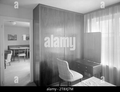 Werkbundsiedlung, casa 8 (Veitingerg. 79), vista interna, Martin Gerlach jun. (1879-1944), fotografo, Josef Hoffmann (1870-1956), architetto, 1932, vetro, negativo, altezza 17,8 cm, larghezza 23,8 cm, architettura, Vienna rossa, mostre, alloggi, 13: Hietzing, architettura civica; edifici; appartamenti - AA - architettura civica: interni, mobili e articoli per la casa, interni  rappresentazione di un edificio, la collezione Vienna Foto Stock