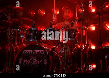 Nottingham, Regno Unito 21 novembre 2023, Harry Judd dei McFly si esibisce a Nottingham a Rock City come parte del tour dei gruppi UK Credit: Paul Smith / Alamy Live News Foto Stock