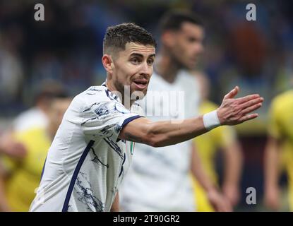 Leverkusen, Deutschland. 20 novembre 2023. Jorginho (Italien), Leverkusen, Deutschland, 20.11.2023, EM-Qualifikation, 10) Spieltag, Ukraine vs Italien. Credito: Juergen Schwarz/Alamy Live News Foto Stock