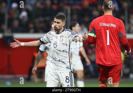 Leverkusen, Deutschland. 20 novembre 2023. Jorginho (Italien), Leverkusen, Deutschland, 20.11.2023, EM-Qualifikation, 10) Spieltag, Ukraine vs Italien. Credito: Juergen Schwarz/Alamy Live News Foto Stock