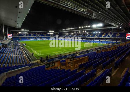 Liverpool martedì 21 novembre 2023. Vista generale di Goodison Park durante la partita del gruppo F del Campionato europeo UEFA Under 21 tra Inghilterra e Irlanda del Nord al Goodison Park, Liverpool martedì 21 novembre 2023. (Foto: Mike Morese | mi News) crediti: MI News & Sport /Alamy Live News Foto Stock