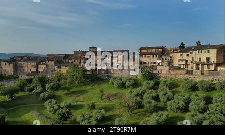 Italia, toskana colle di val d'elsa centro storico Foto Stock