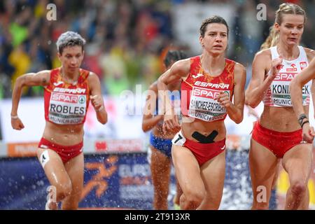 Irene Sanchez-Escribano (Spagna) 3000 steeplechase. Campionati europei di Monaco 2022 Foto Stock