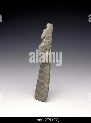 CELT, c. 500-750, 7 3/16 x 1 9/16 x 1 9/16 poll. (18,3 x 4 x 4 cm), nefrite, Costa Rica, V-VIII secolo Foto Stock