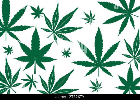 Icona vettore piatto di cannabis (marijuana) o canapa/vaso per app e siti web Illustrazione Vettoriale