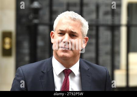 Londra, Regno Unito. 22 novembre 2023. Steve Barclay, Segretario per l'ambiente, a Downing Street per una riunione del Gabinetto credito: MARTIN DALTON/Alamy Live News Foto Stock