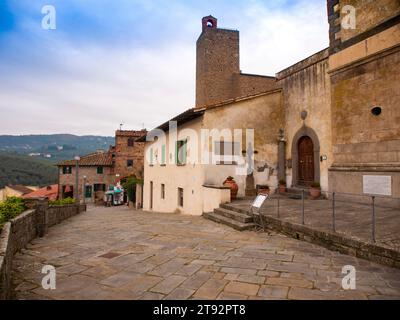 Italia, Toscana, quartiere di Firenze, paese di Vinci, luogo di nascita di Leonardo da Vinci Foto Stock