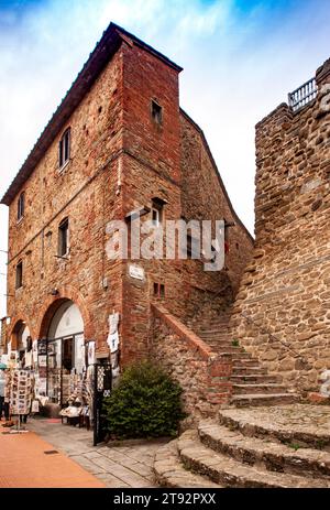 Italia, Toscana, quartiere di Firenze, paese di Vinci, luogo di nascita di Leonardo da Vinci Foto Stock