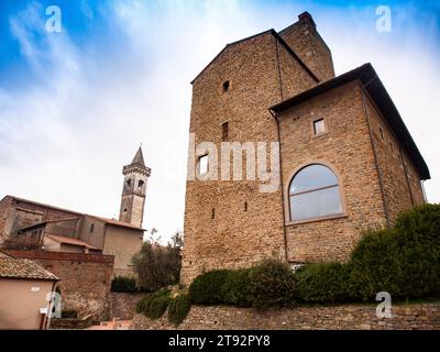 Italia, Toscana, quartiere di Firenze, paese di Vinci, luogo di nascita di Leonardo da Vinci Foto Stock