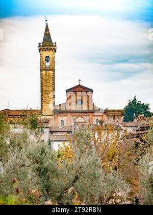 Italia, Toscana, quartiere di Firenze, paese di Vinci, luogo di nascita di Leonardo da Vinci Foto Stock