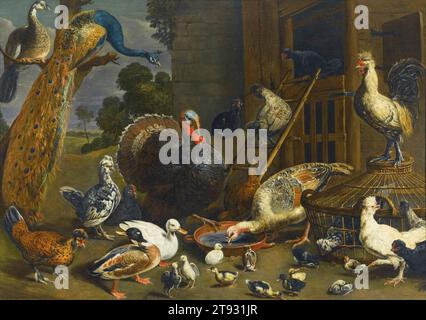 Una varietà di uccelli - di Adriaen Van Utrecht Foto Stock